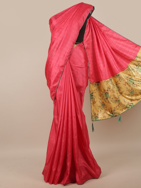 

Pothys Pink Embellished Art Silk Saree