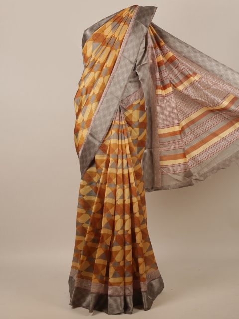 

Pothys Multicolored Geometrical Printed Saree, Multi