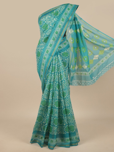 

Pothys Blue & Green Zari Saree
