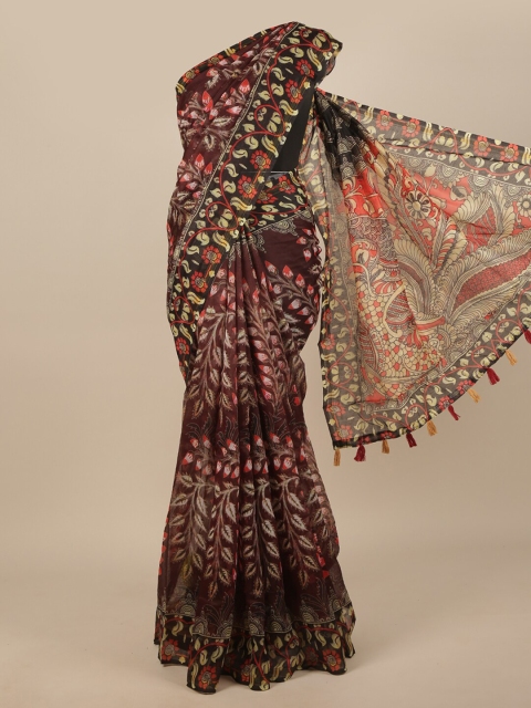 

Pothys Purple & Black Ethnic Motifs Saree