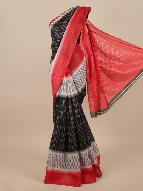 

Pothys Black & White Jute Silk Saree