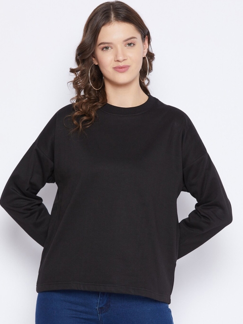 

FRENCH FLEXIOUS Women Black Sweatshirt