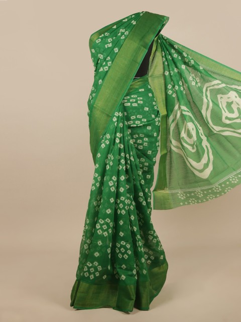 

Pothys Green & White Zari Saree