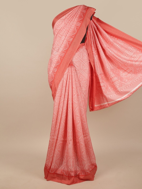 

Pothys Pink & White Printed Saree