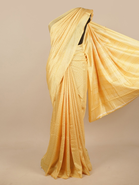 

Pothys Yellow & White Printed Saree
