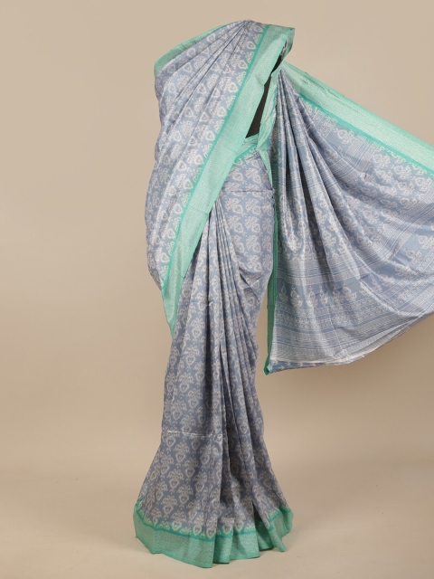 

Pothys Blue & Green Floral Saree