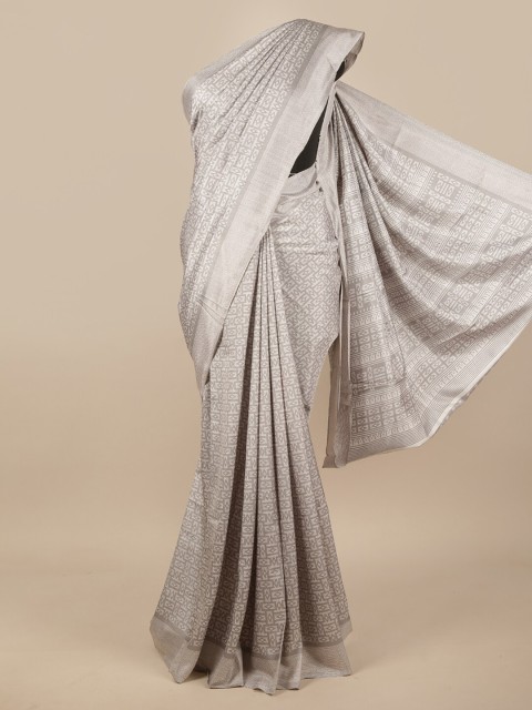 

Pothys Grey & White Printed Saree