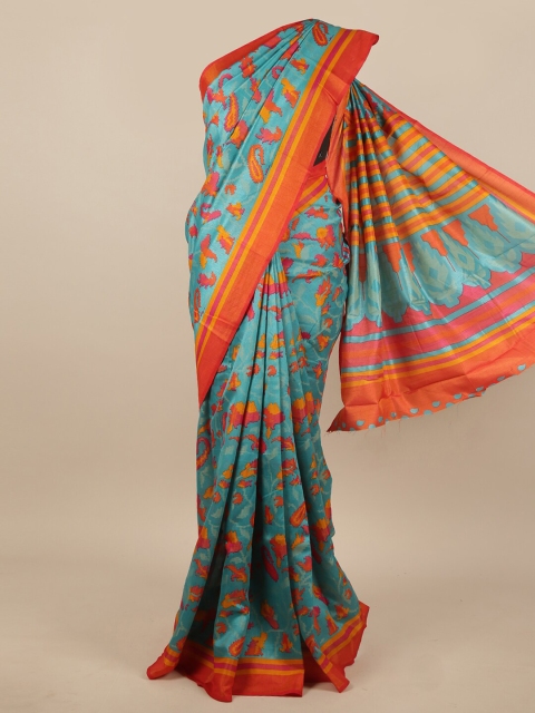 

Pothys Blue & Red Printed Saree