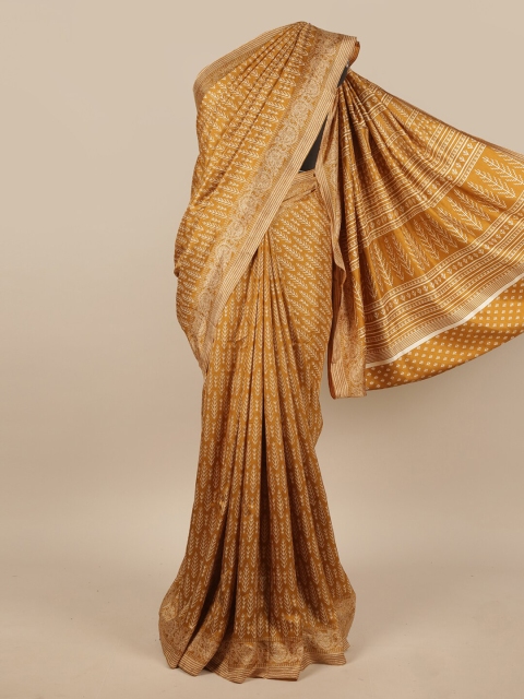 

Pothys Brown Floral Printed Cotton Blend Saree