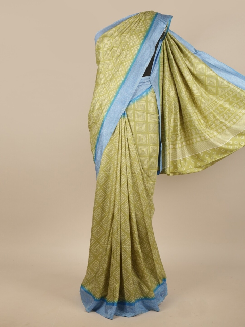 

Pothys Green & Blue Printed Saree