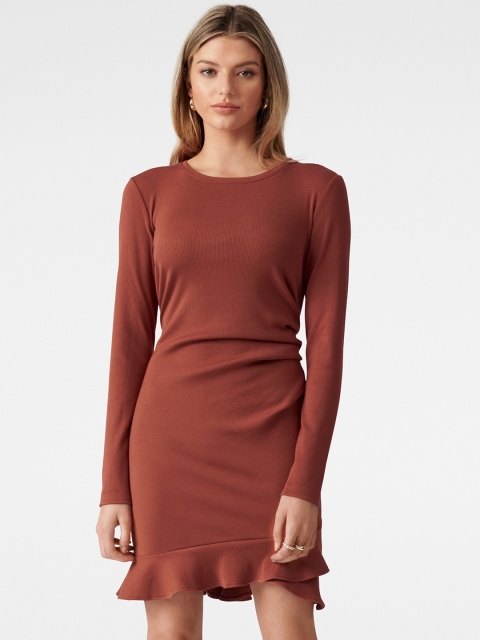 

Forever New Rust Crepe Sheath Dress