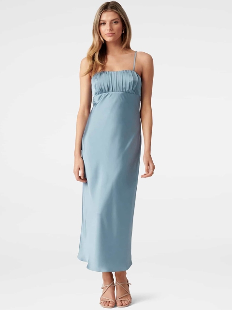 

Forever New Blue Satin Maxi Dress