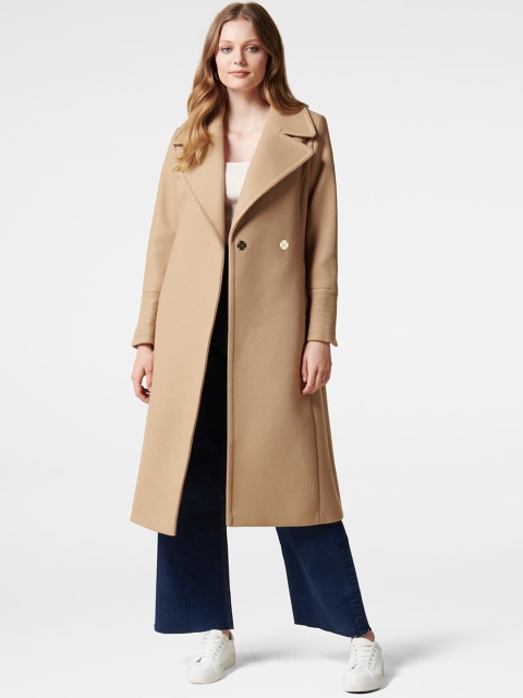 

Forever New Women Beige Bambie Wrap Coat