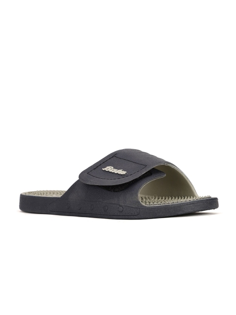 

Sandak by Bata Men Navy Blue & Grey Sliders