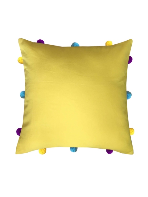 

Lushomes Yellow Square Cushion Cover