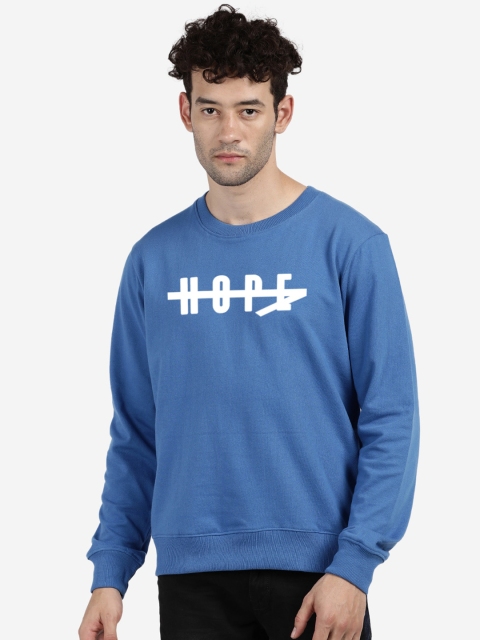 

MASH UNLIMITED Men Blue Printed Sweatshirt