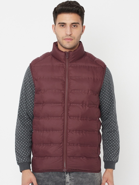 

METTLE Men Maroon Padded Jacket