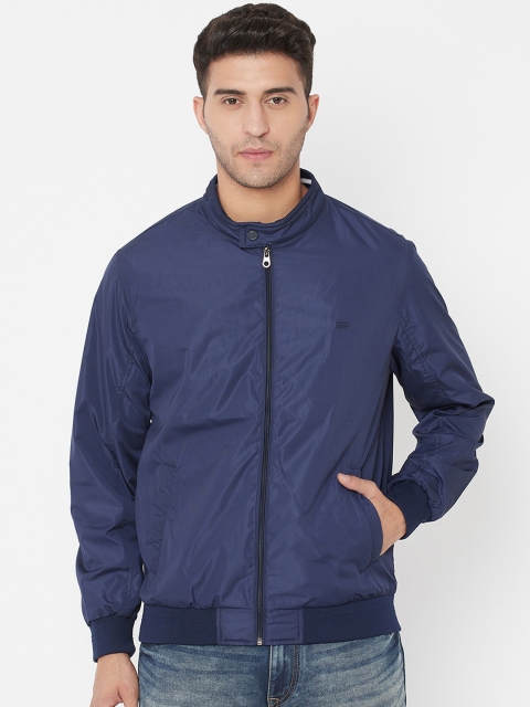 

METTLE Men Blue Bomber Jacket