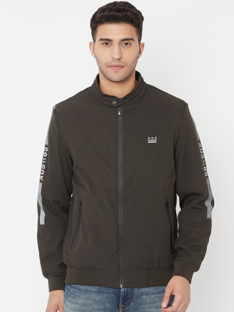 

METTLE Men Brown Bomber Jacket