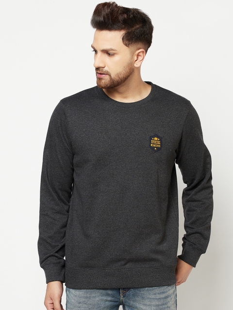 

ELEGANCE Men Charcoal Black Sweatshirt