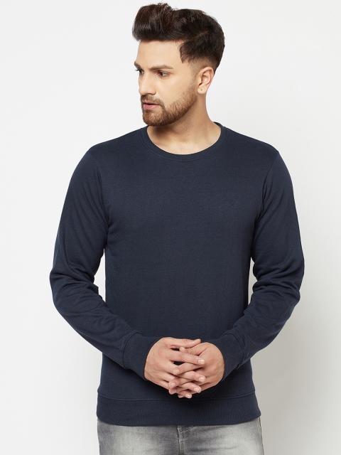 

ELEGANCE Men Navy Blue Solid Sweatshirt