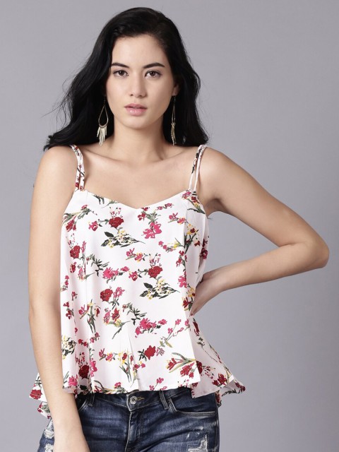 

AASI - HOUSE OF NAYO White Floral Crepe A-Line Top
