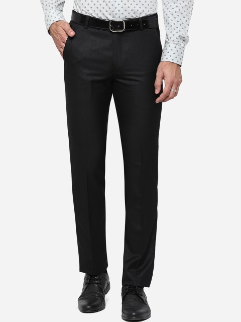 

Greenfibre Men Black Slim Fit Formal Trousers
