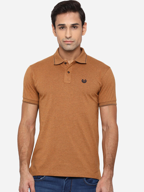

Greenfibre Men Brown Polo Collar Slim Fit T-shirt