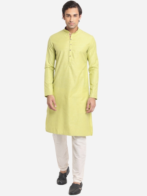 

Greenfibre Men Green Kurta