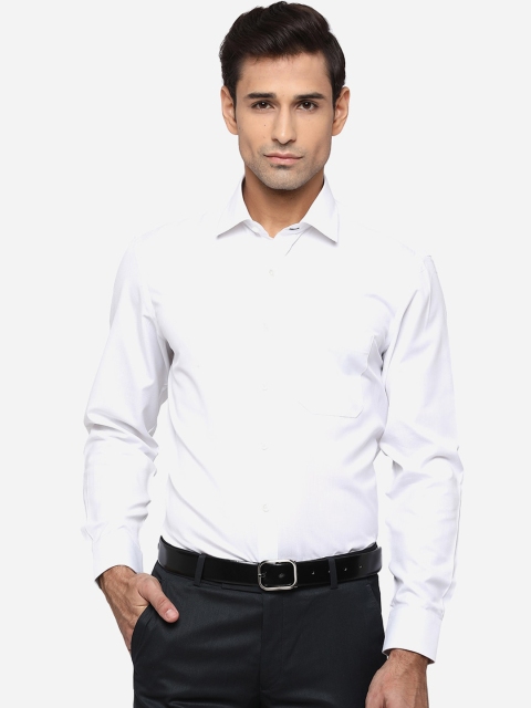 

Greenfibre Men White Solid Formal Shirt