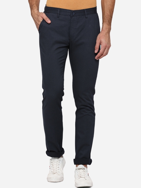 

Greenfibre Men Navy Blue Slim Fit Trousers