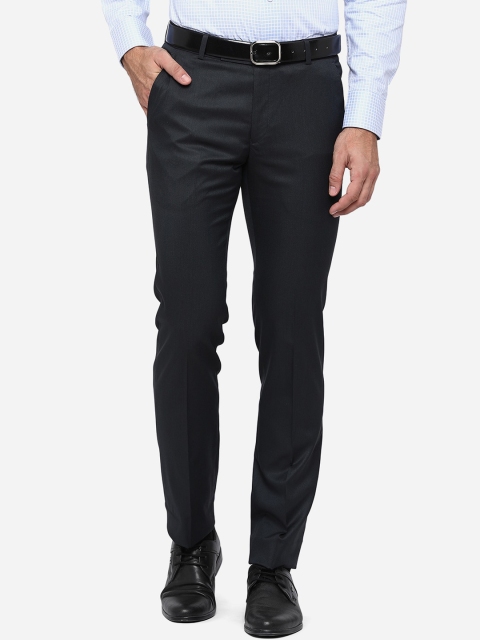 

Greenfibre Men Blue Slim Fit Formal Trousers