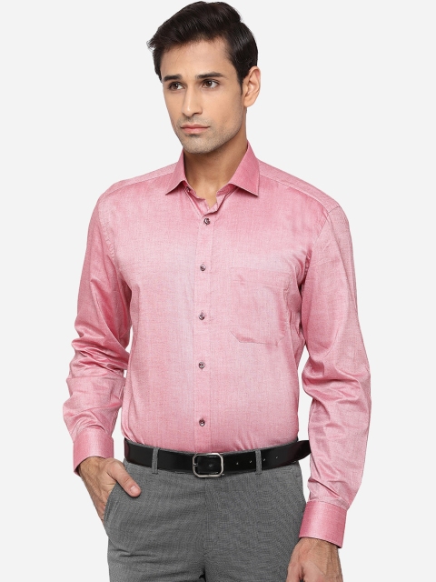 

Greenfibre Men Pure Cotton Pink Solid Formal Shirt
