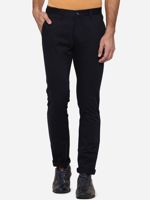 

Greenfibre Men Navy Blue Slim Fit Chinos Trousers