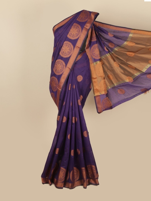 

Pothys Violet Woven Designed Cotton Blend Saree