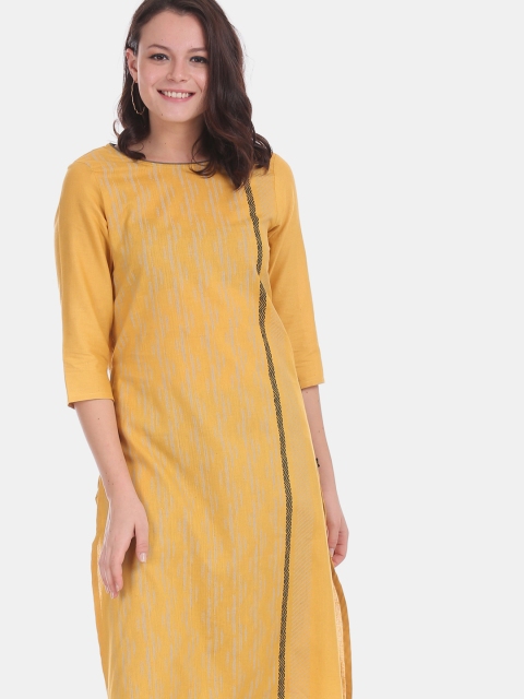 

Karigari Women Yellow Printed Kurta