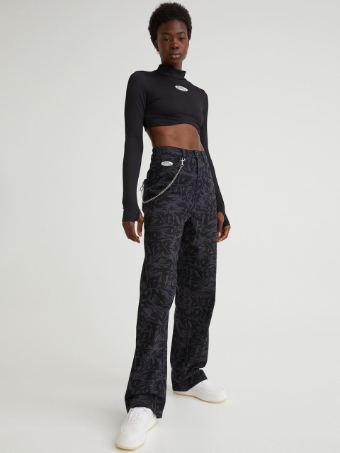 

H&M Women Multi Loose Fit Twill Trousers
