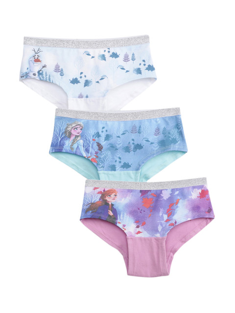

Charm n Cherish Girls Pack Of 3 Disney Frozen Printed Hipster Briefs, Pink