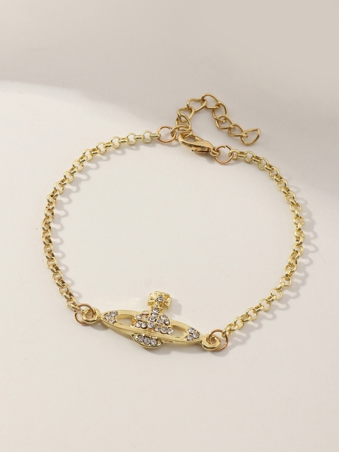 

URBANIC Women Gold Toned Charm Link Bracelet