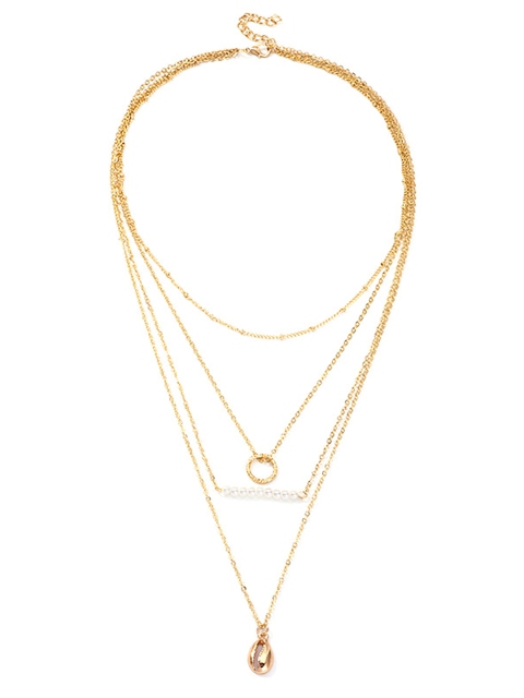 

URBANIC Women Gold-Toned & White Layered Necklace