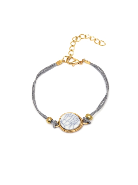 

URBANIC Women 4 White & Gold-Toned Charm Bracelet