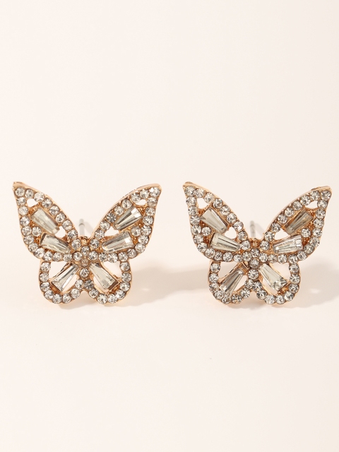 URBANIC Gold-Toned Animal Shaped Studs Earrings