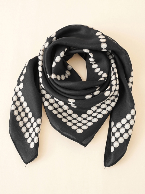 

URBANIC Women Black & Off White Printed Scarf