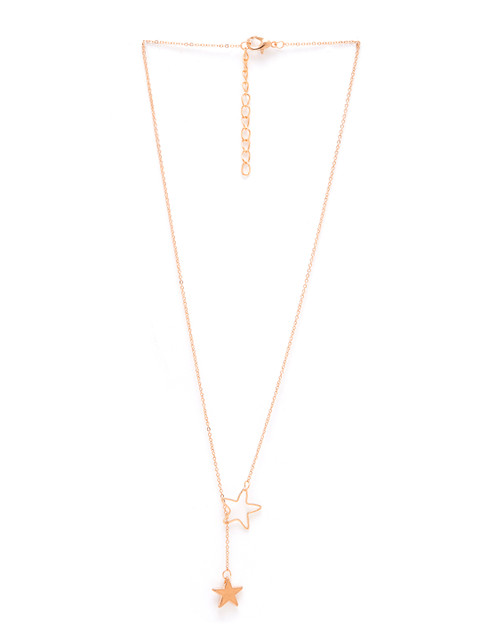 

URBANIC Gold-Toned Linked Chain Necklace with Star Charm