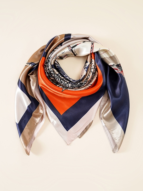 

URBANIC Women Red & Taupe Printed Scarf