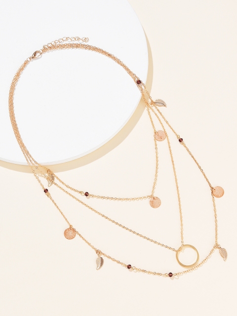 

URBANIC Gold-Toned Multilayered Necklace