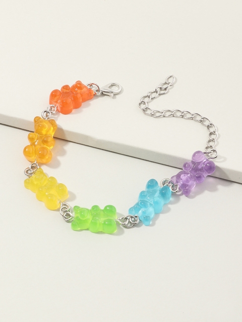 

URBANIC Women Multicoloured Bear Charm Bracelet, Multi