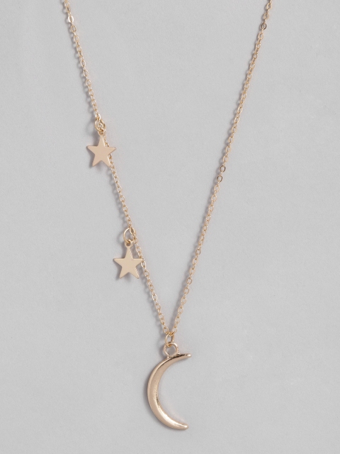 

URBANIC Gold-Toned Embellished Pendant Necklace