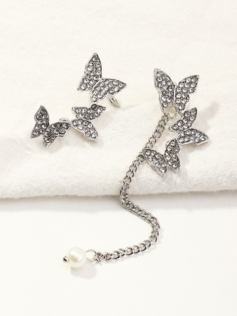 

URBANIC Silver-Toned 2 Pcs Earring Set