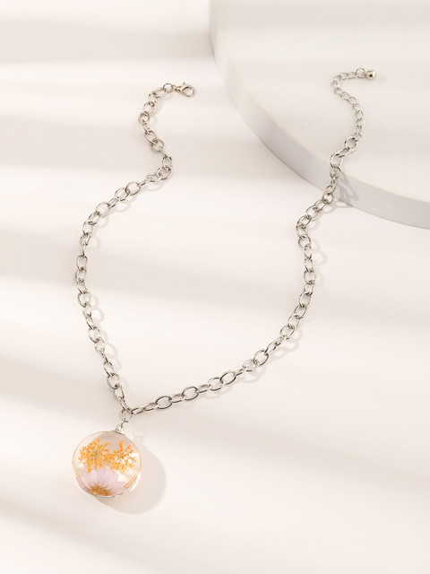

URBANIC Silver-Toned Pendant with Chain